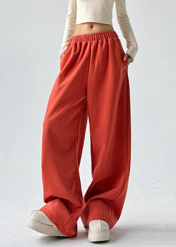 Boutique Yellow Elastic Waist Pockets Pants Spring