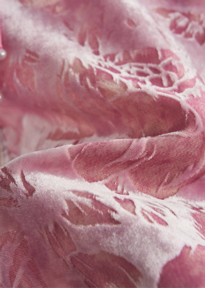 Diy Rose Tasseled Jacquard Silk Velour Shirts Fall