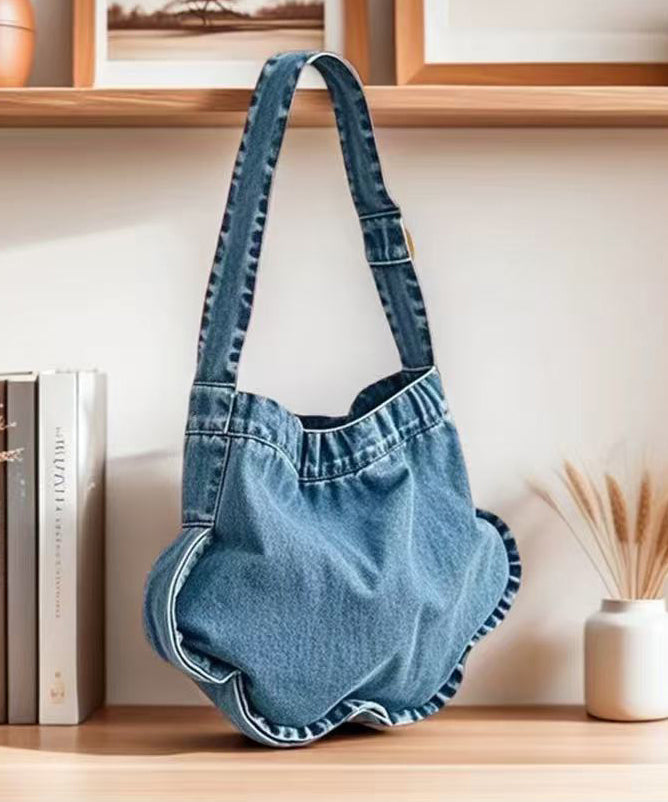 Blue Star Shaped Denim Shoulder Bags