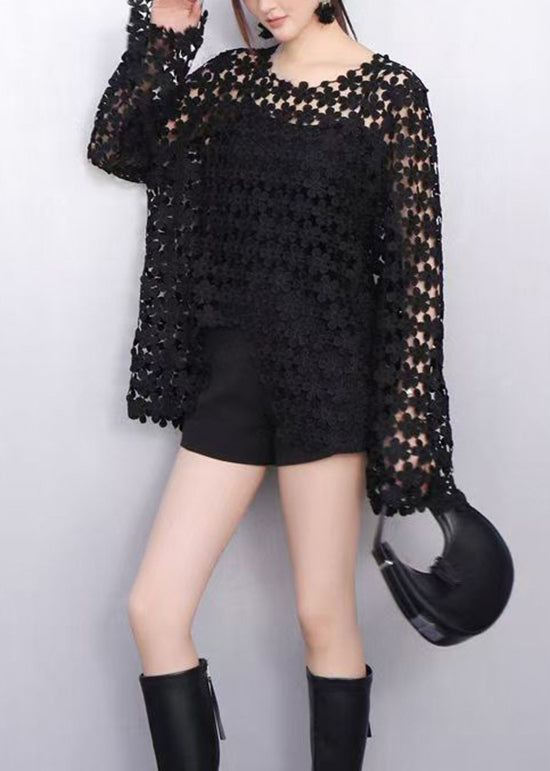 Wine Red Lace Top Flare Sleeves
