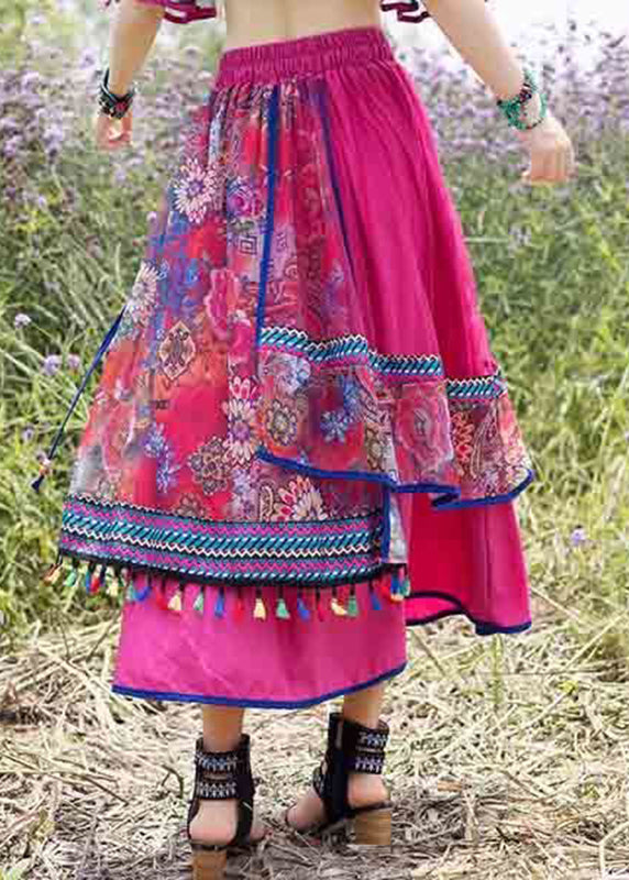 Novelty Black Embroideried Tulle Top and Skirts Two Piece Set Summer