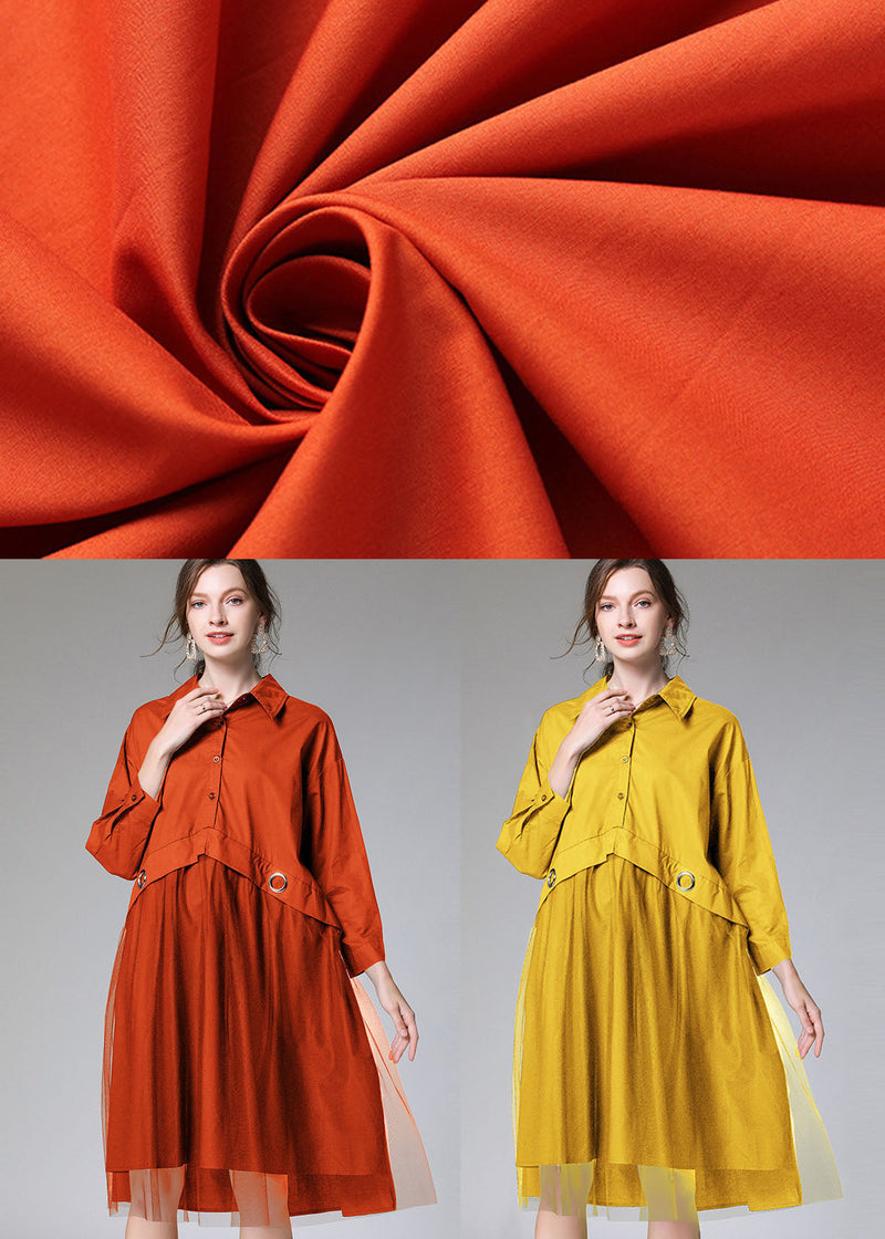 Yellow Patchwork Tulle Dress Fall