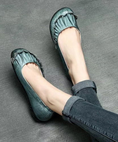 Handmade Retro Mulberry Flat Shoes for Cowhide Leather