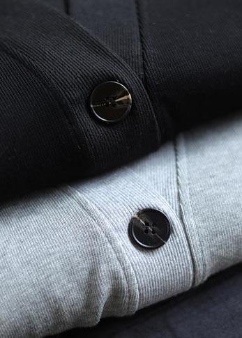 Light Gray Clothes Gifts V Neck Button Down Spring Jackets