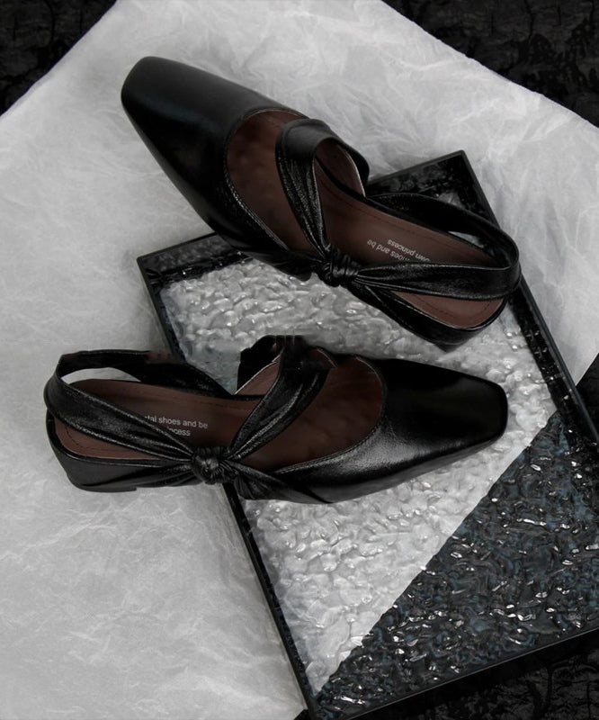 Bow Splicing Chunky Sandals Silver Sheepskin
