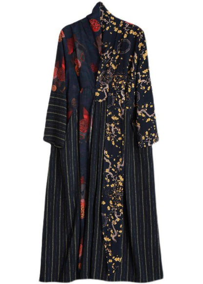 Luxy Black Linen Dress Long Caftan Gown