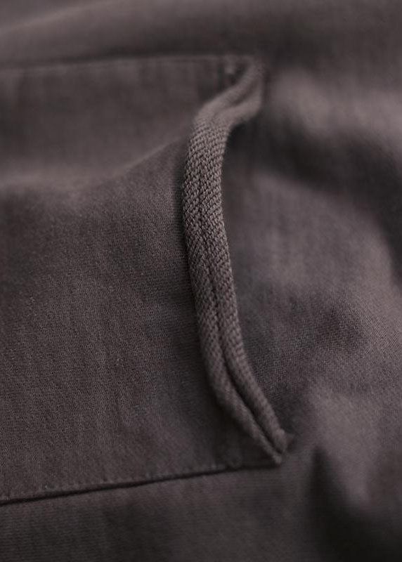 Modern Chocolate V Neck Oversized Color Cotton Vests Fall