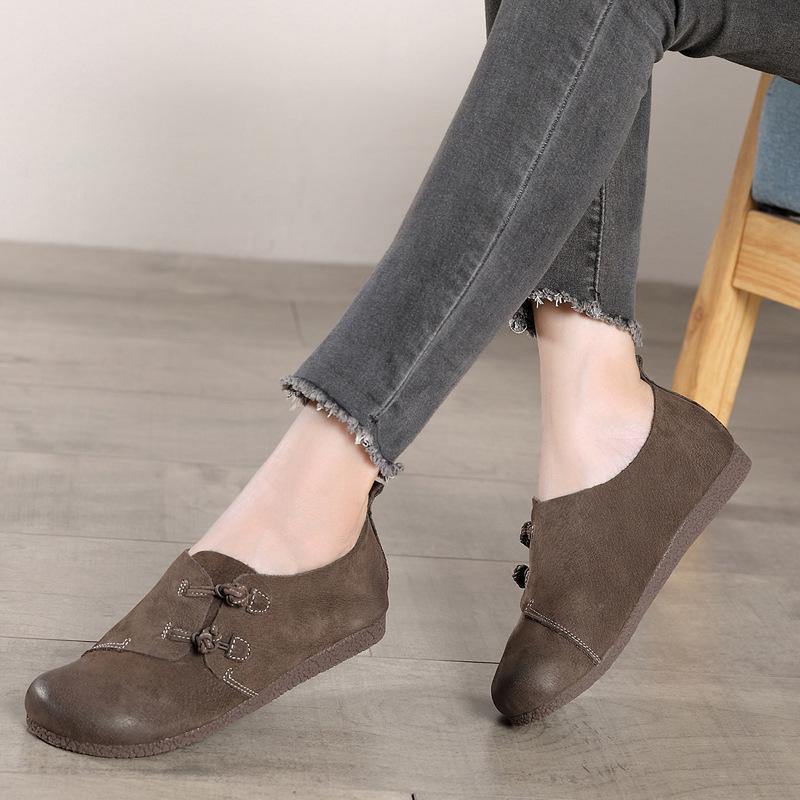 Grey Flat Feet Shoes Splicing Flat Shoes for