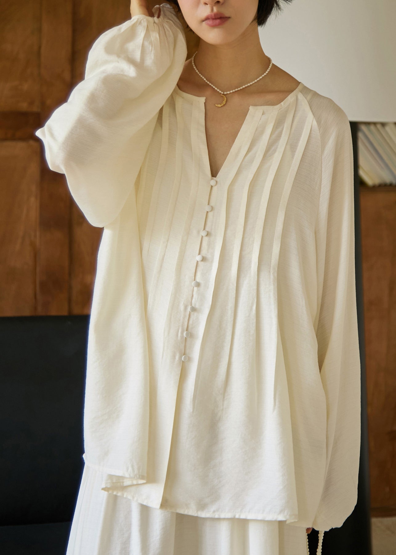 White Tops and Pants Cotton 2 Piece Outfit Fall