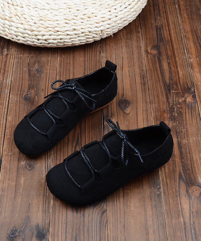 Splicing Penny Loafers Lace Up Khaki Suede