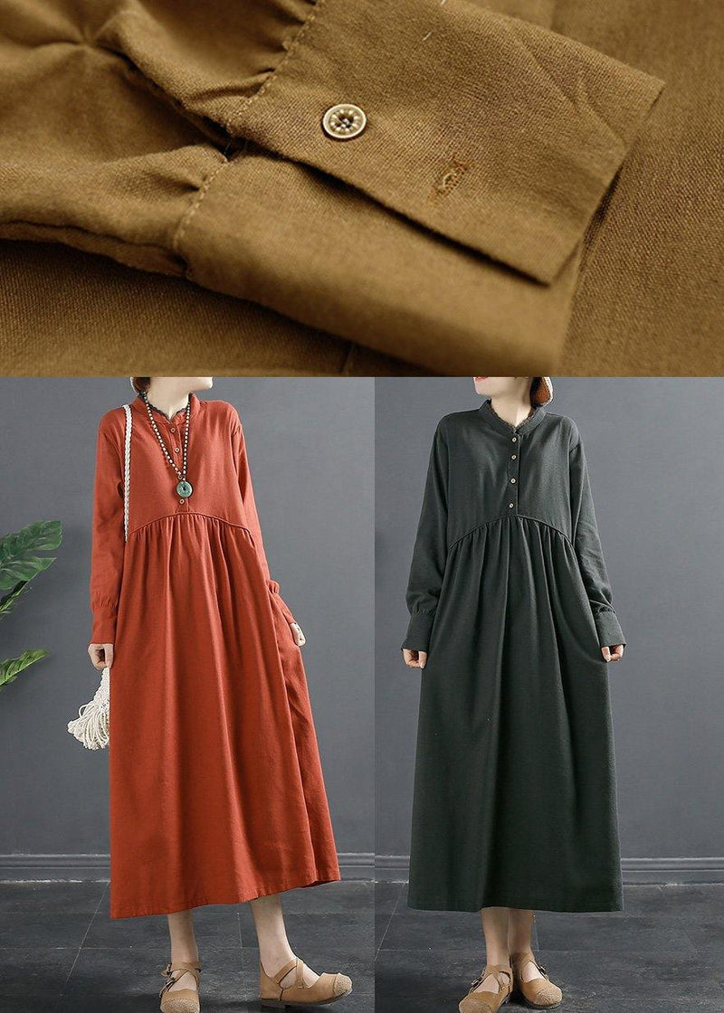 Patchwork Cinched Wardrobes Shape Red Robe Dress