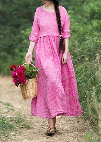 Handmade O Neck Cinched Spring Tunic Top Tutorials Rose Maxi Dresses
