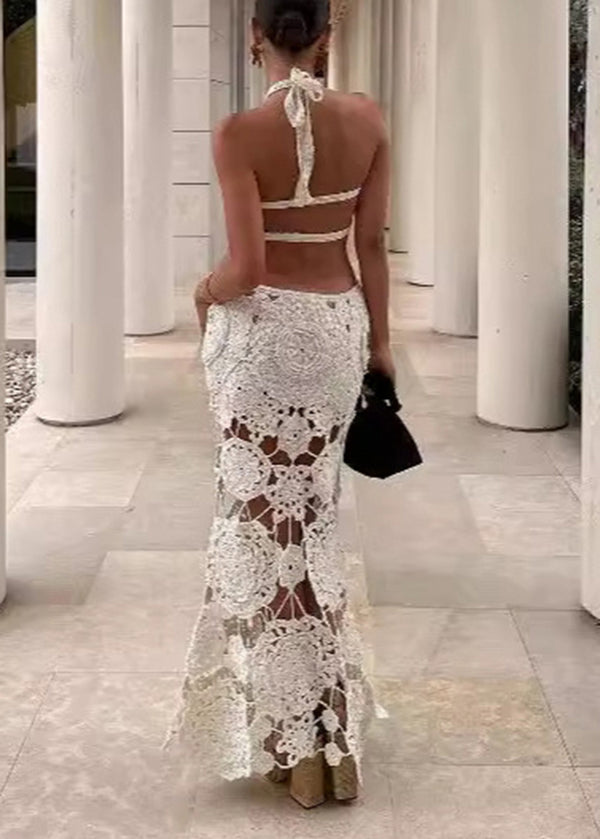 Hanging Neck Backless Dress Summer