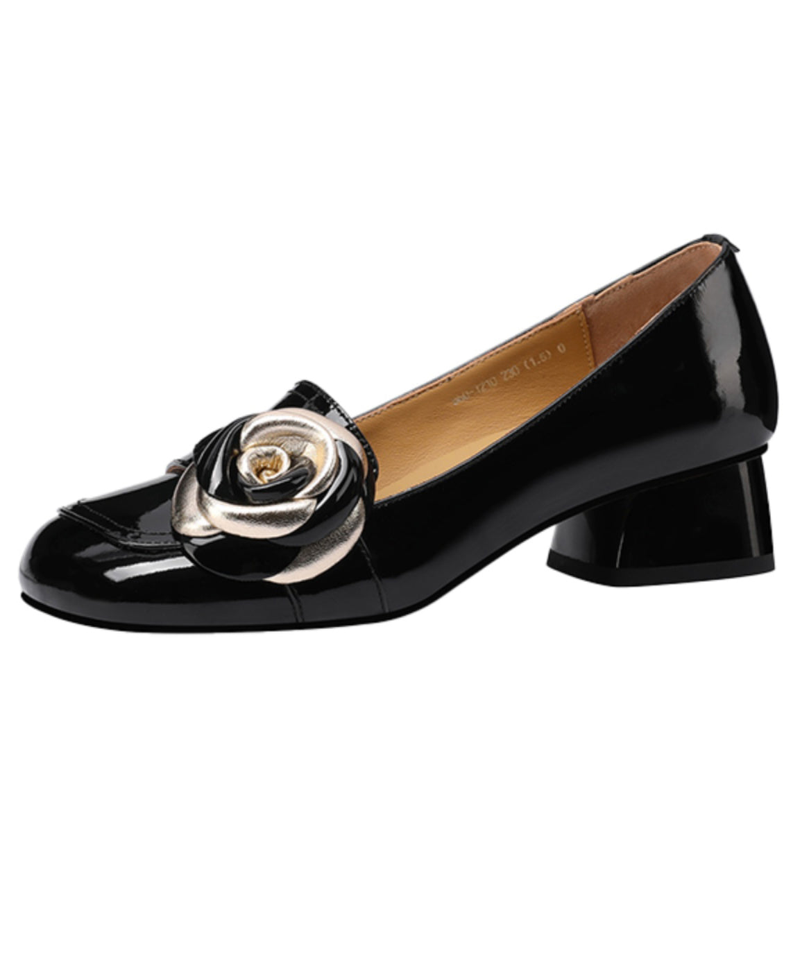 Classy Beige Faux Leather Chunky Heel