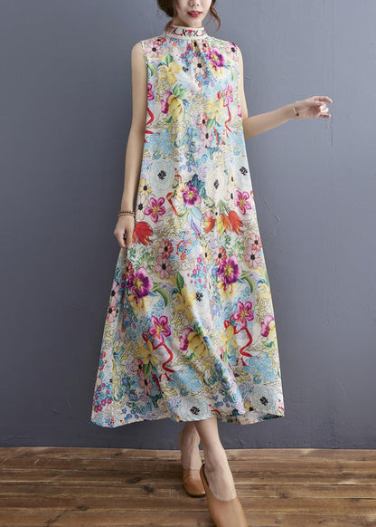 Turtleneck Print Holiday Maxi Dresses Summer