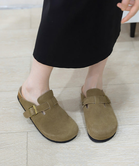 New Beige Simple Versatile Lazy Baotou Slide Sandals