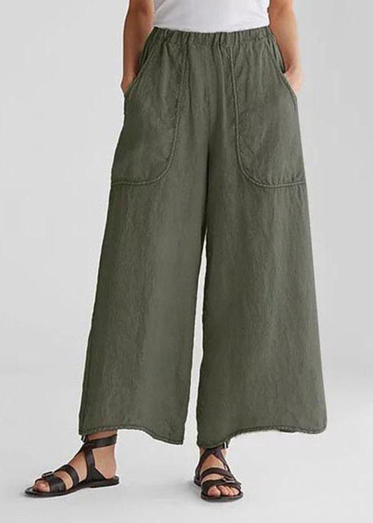 Cotton Linen Loose Wide Leg Pants