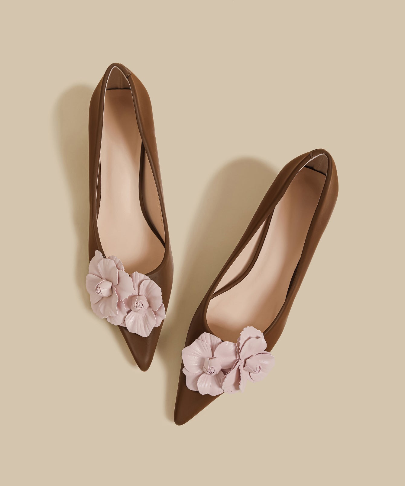 Mulberry Faux Leather Splicing High Heel Shoes Pointed Toe