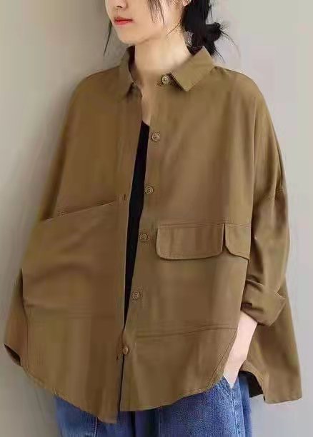 Red Blouse Lapel Asymmetric Short Shirt Top