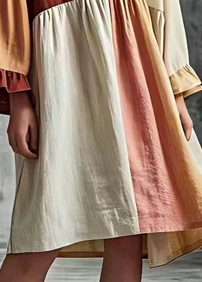 Diy Colorblock Oversized Patchwork Cotton Long Dresses Summer