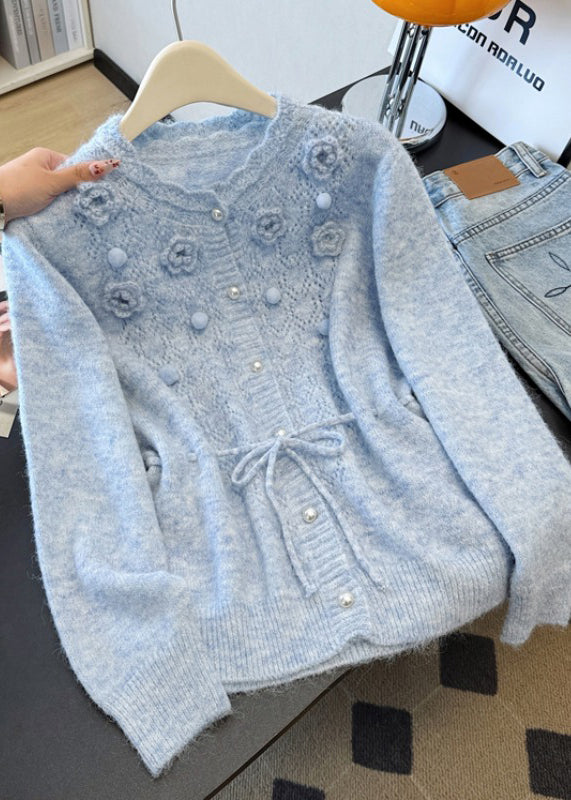 Boutique Yellow Hollow Out Knit Cardigans Spring