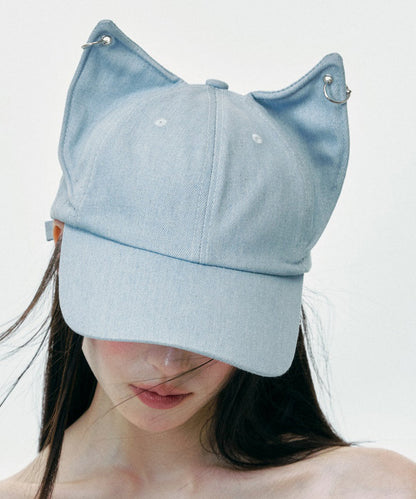 Japanese Style Cat's Ears Denim Baseball Cap Hat