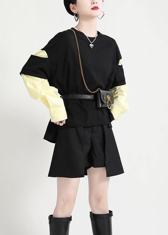 Black Low High Design Sweatshirt