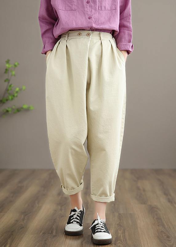 Beige Pant Stylish Spring Button Down Trousers