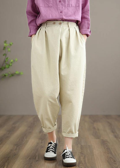 Beige Pant Stylish Spring Button Down Trousers