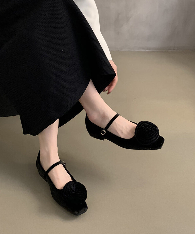 French Lace Up Splicing Flat Feet Shoes Pink Velour