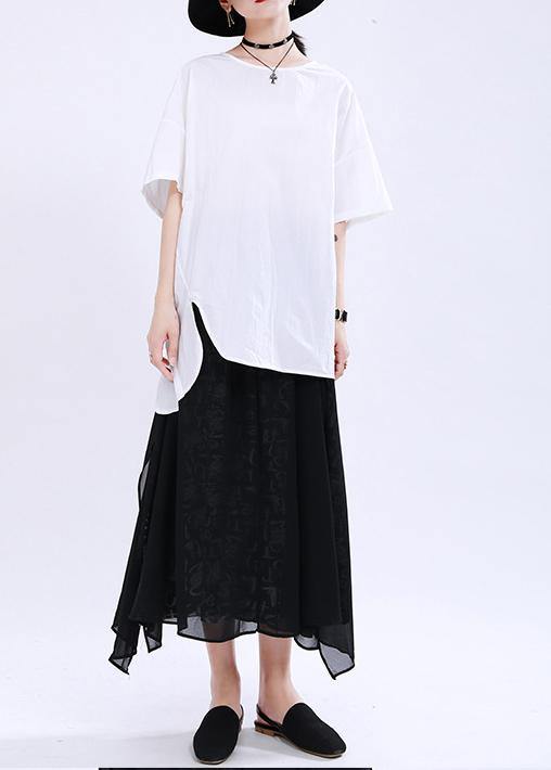 White Cinched Cotton Top Summer