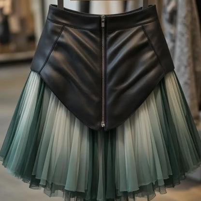 Rainbow Original Design High Waist Tulle Patchwork Skirts
