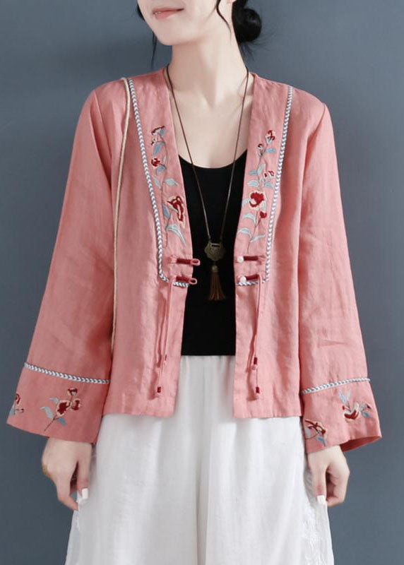 Diy Purple V Neck Embroideried Patchwork Shirts Long Sleeve