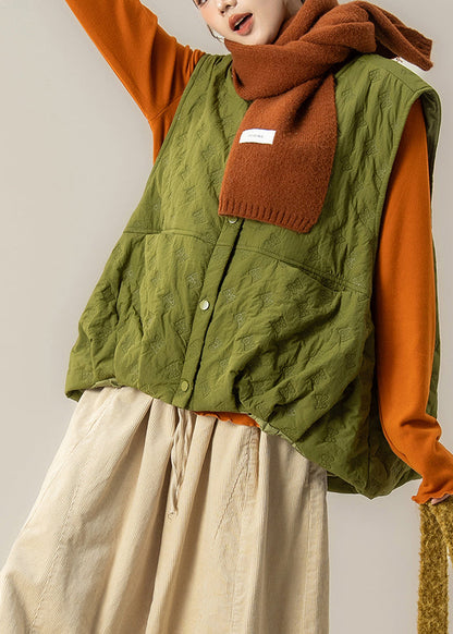 Fitted Orange Stand Collar Cotton Shirt Top Spring