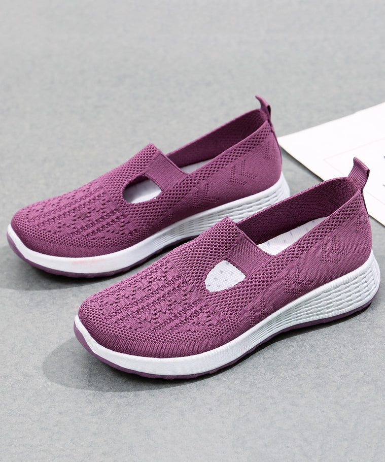 Platform Flat Shoes for Pink Breathable Mesh