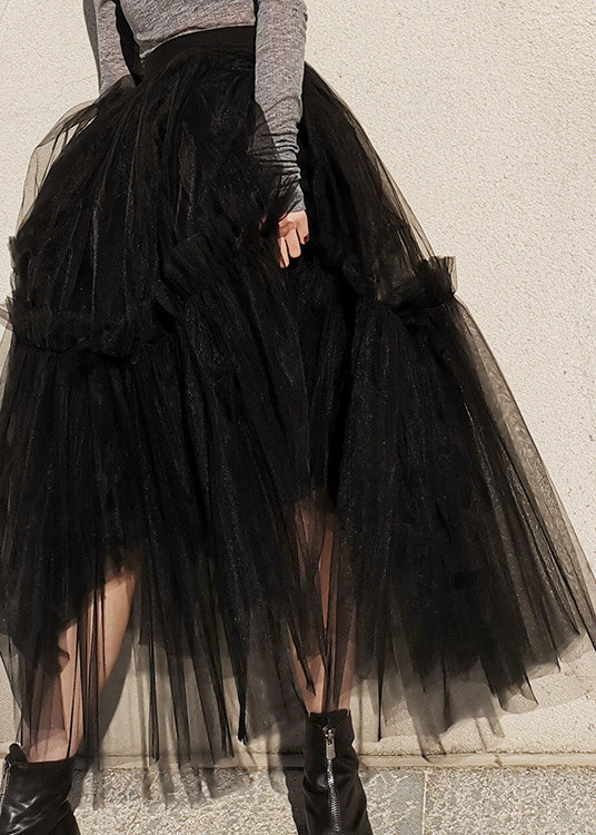 Classy Black Tulle Skirts Spring