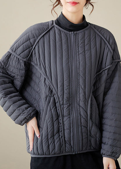 Diy Black Oversized Patchwork Fine Cotton Filled Coat Outwear Winter