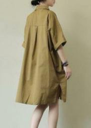 Handmade Black Dress Lapel Summer Clothes Ideas