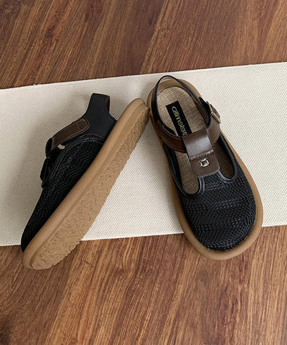 Beige Breathable Mesh Splicing Hiking Sandals