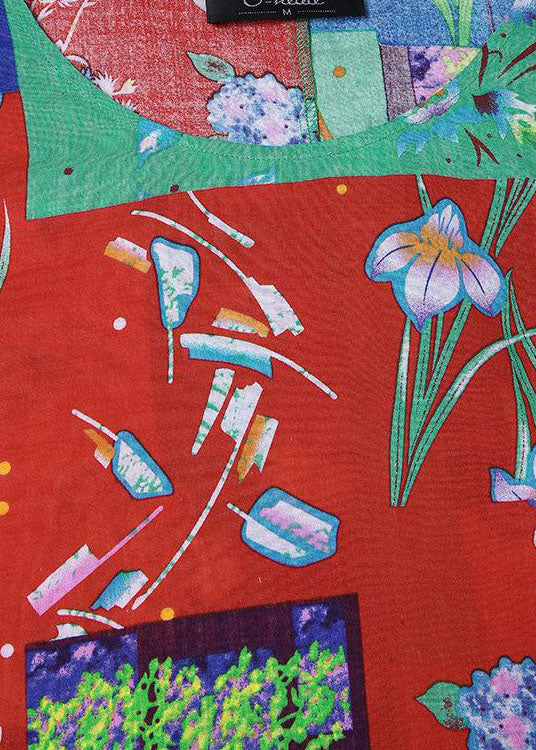 Print Short Sleeve Summer Dress