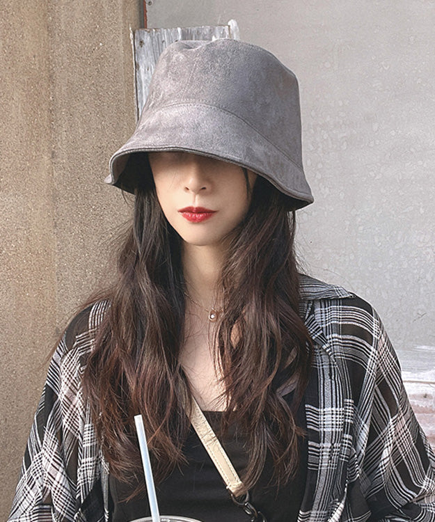 Black Patchwork Velour Cloche Hat