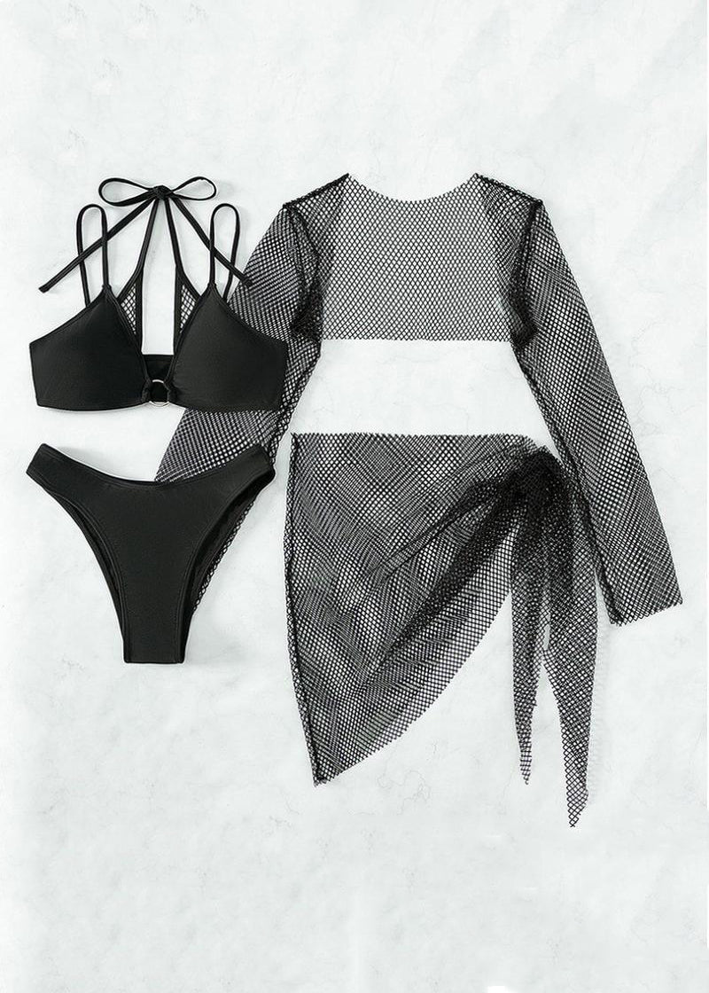 Swimsuit Set Four Piece Set Tulle Lingerie Set