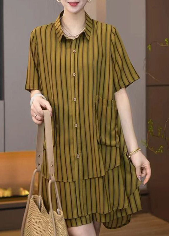 Asymmetrical Striped Sets 2 Pieces Summer