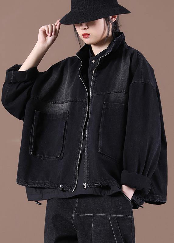 Style Pockets Fine Spring Black Coats