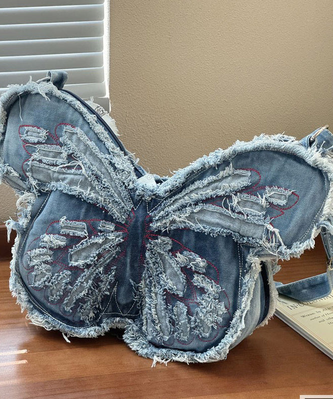 Tasseled Butterfly Shape Denim Backpack Bag
