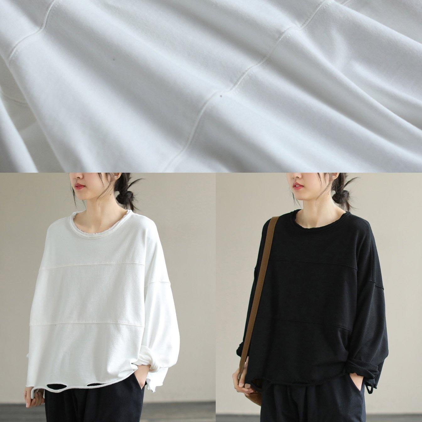 Classy White Cotton Blouses for O Neck Daily Spring Top
