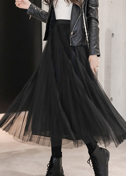 Organic Black Brief Circle Fall Skirt