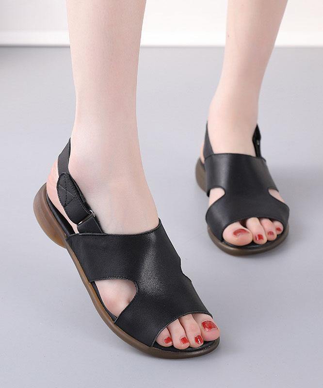 Orange Walking Sandals Genuine Leather Water Sandals