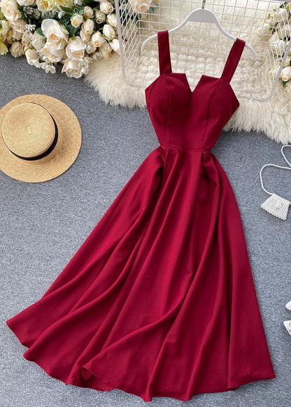 Slim Fit Green Cold Shoulder Cotton Spaghetti Strap Dress Sleeveless
