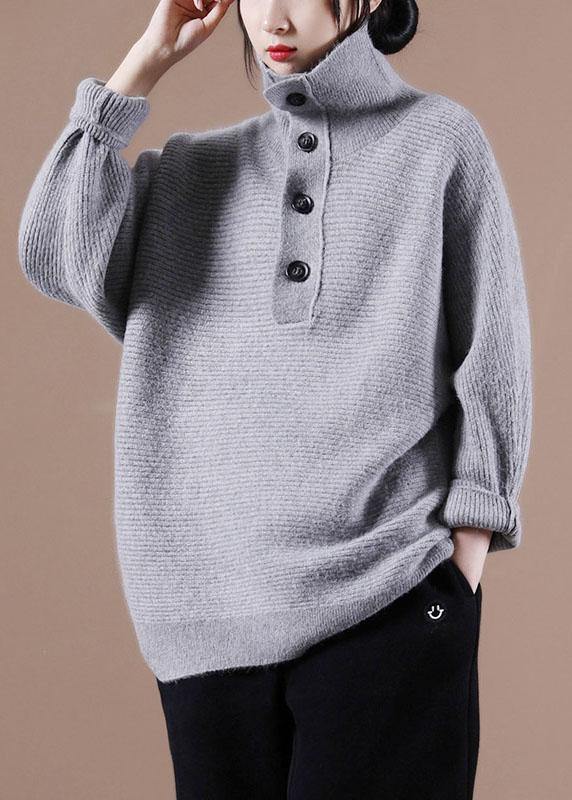 Boutique Grey Knit Fall Sweater